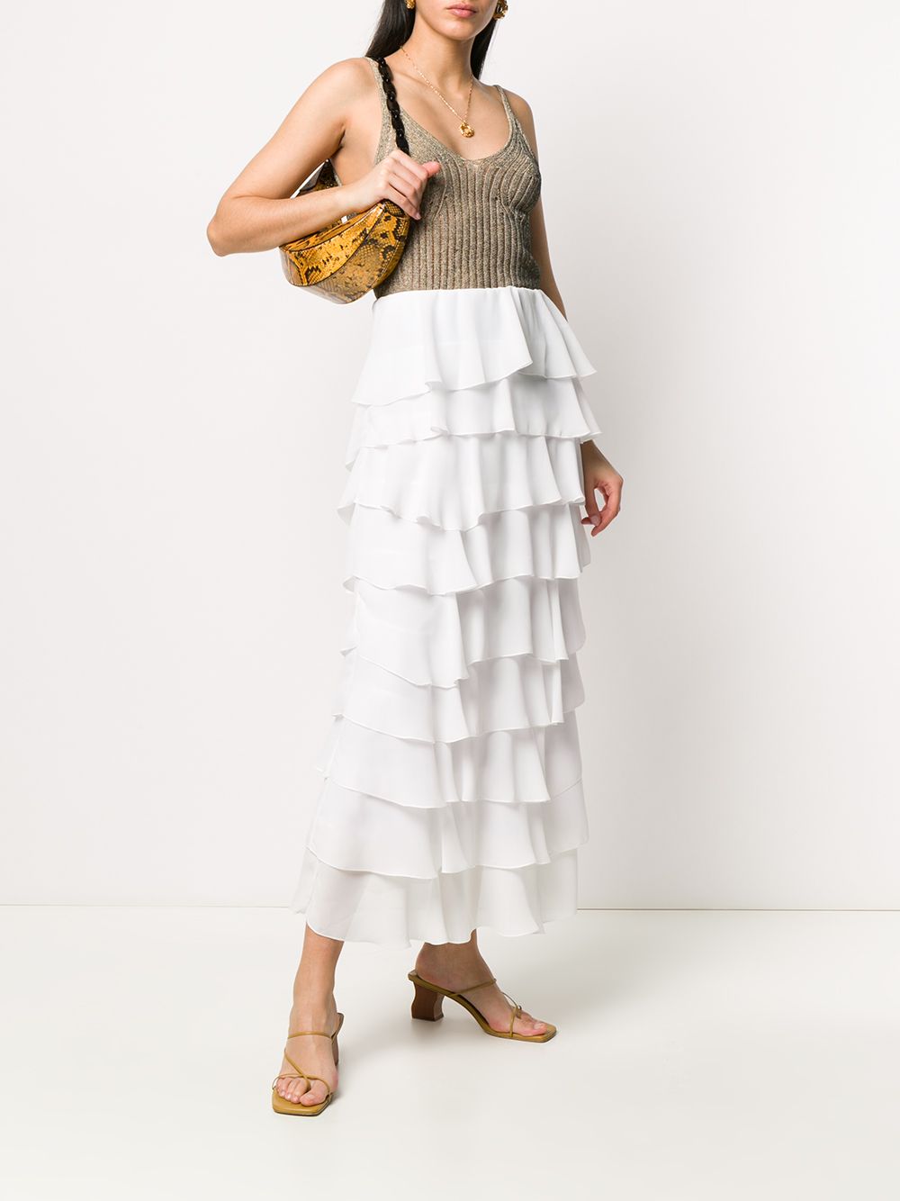 фото So allure tiered maxi skirt