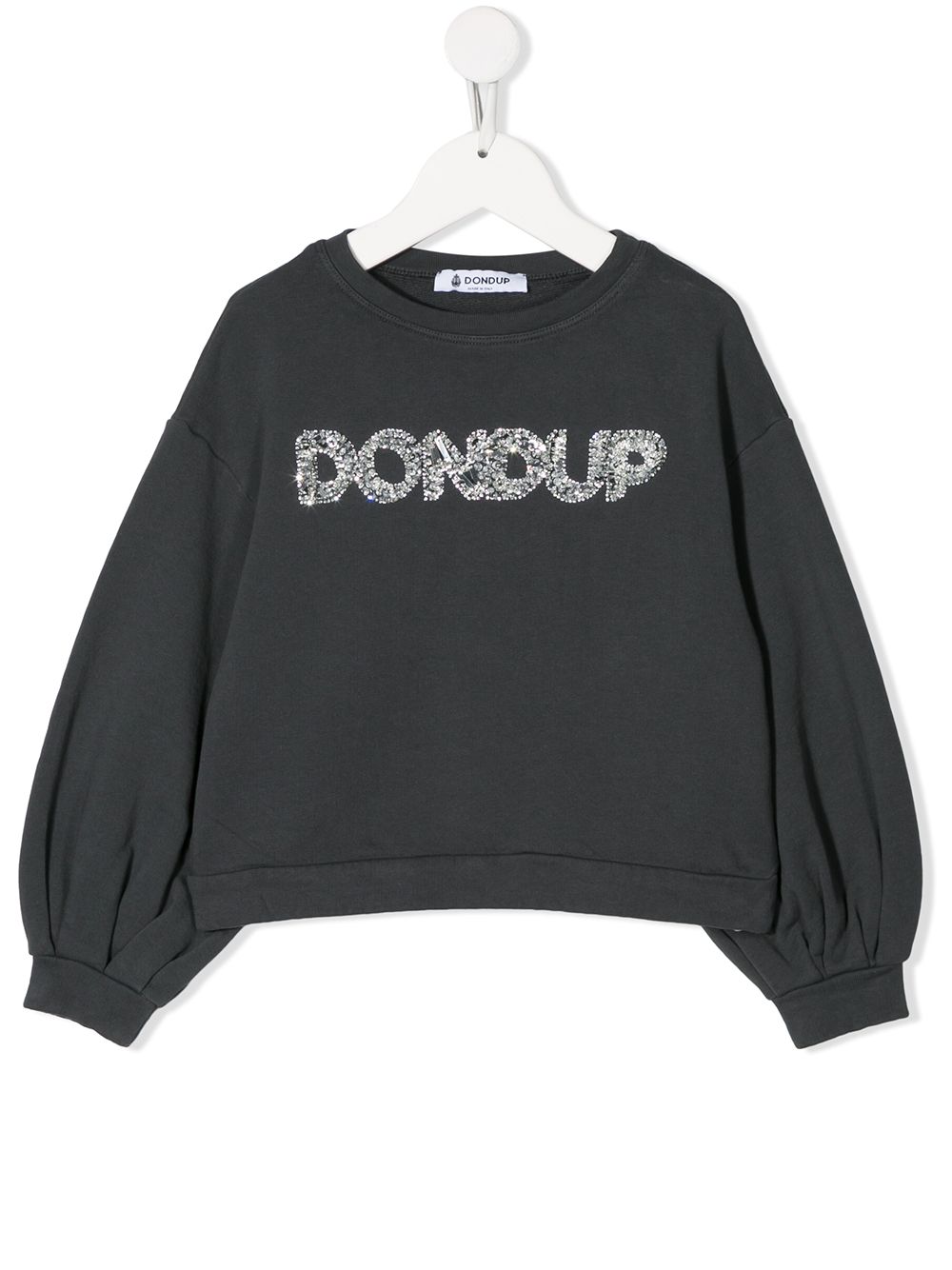 фото Dondup kids толстовка с логотипом из пайеток