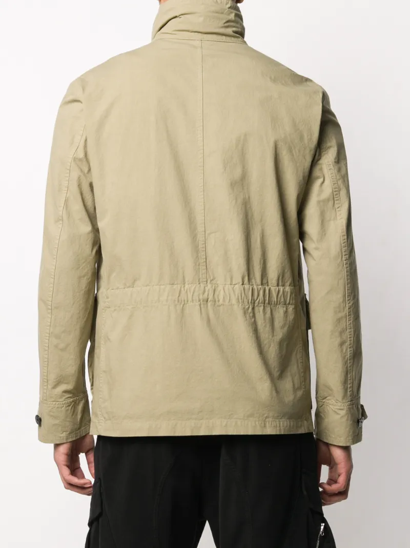 Stone Island Logo Utility Jacket In Neutrals