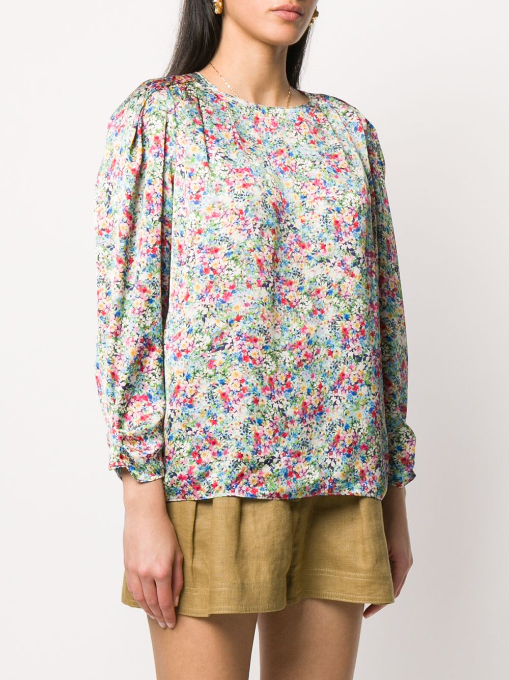 фото So allure floral print loose-fit blouse