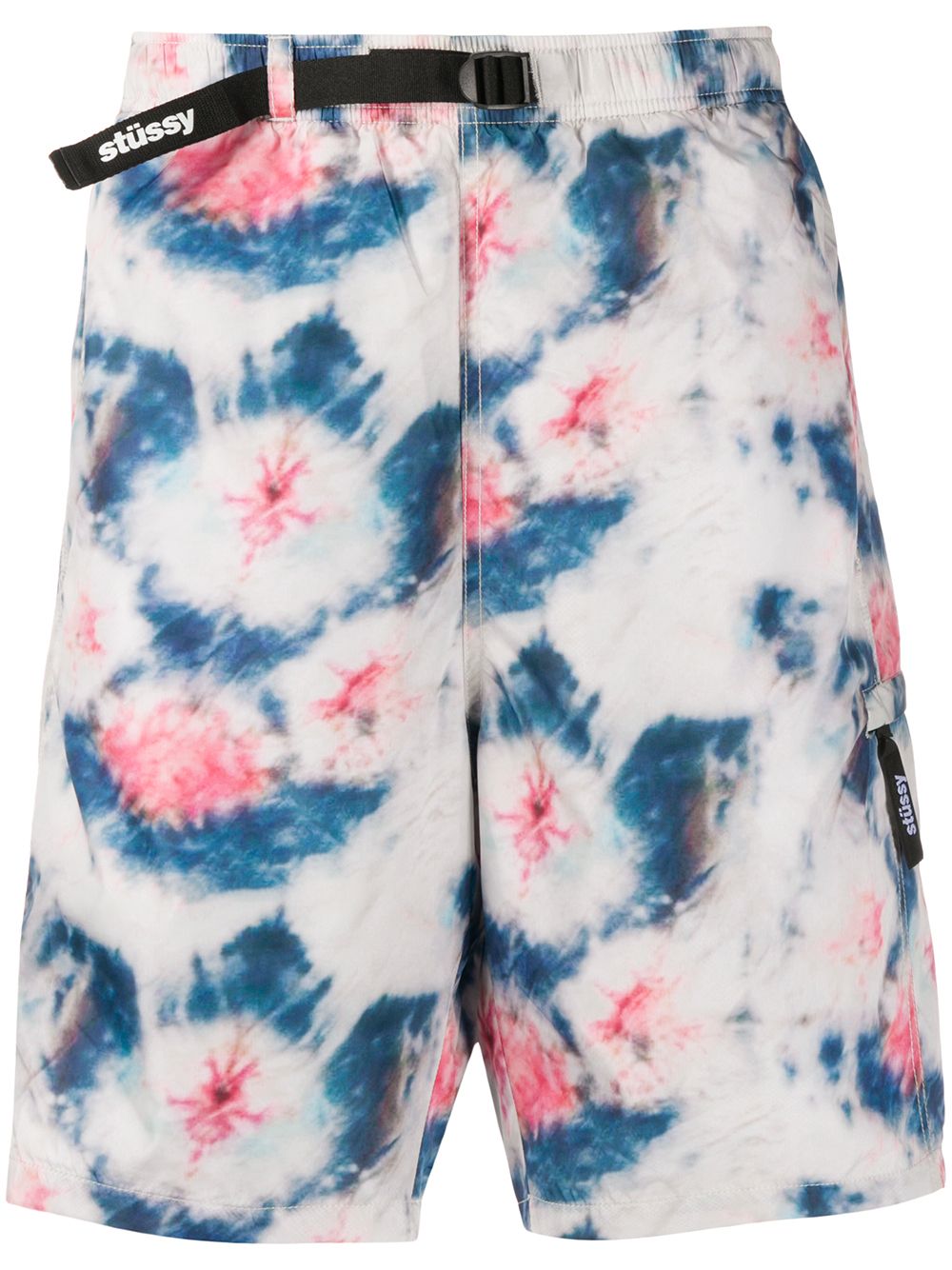 STUSSY TIE DYE PRINT BERMUDA SHORTS 