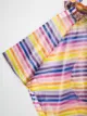 SONIA RYKIEL ENFANT بونشو مخطط ضد المطر بغطاء رأس