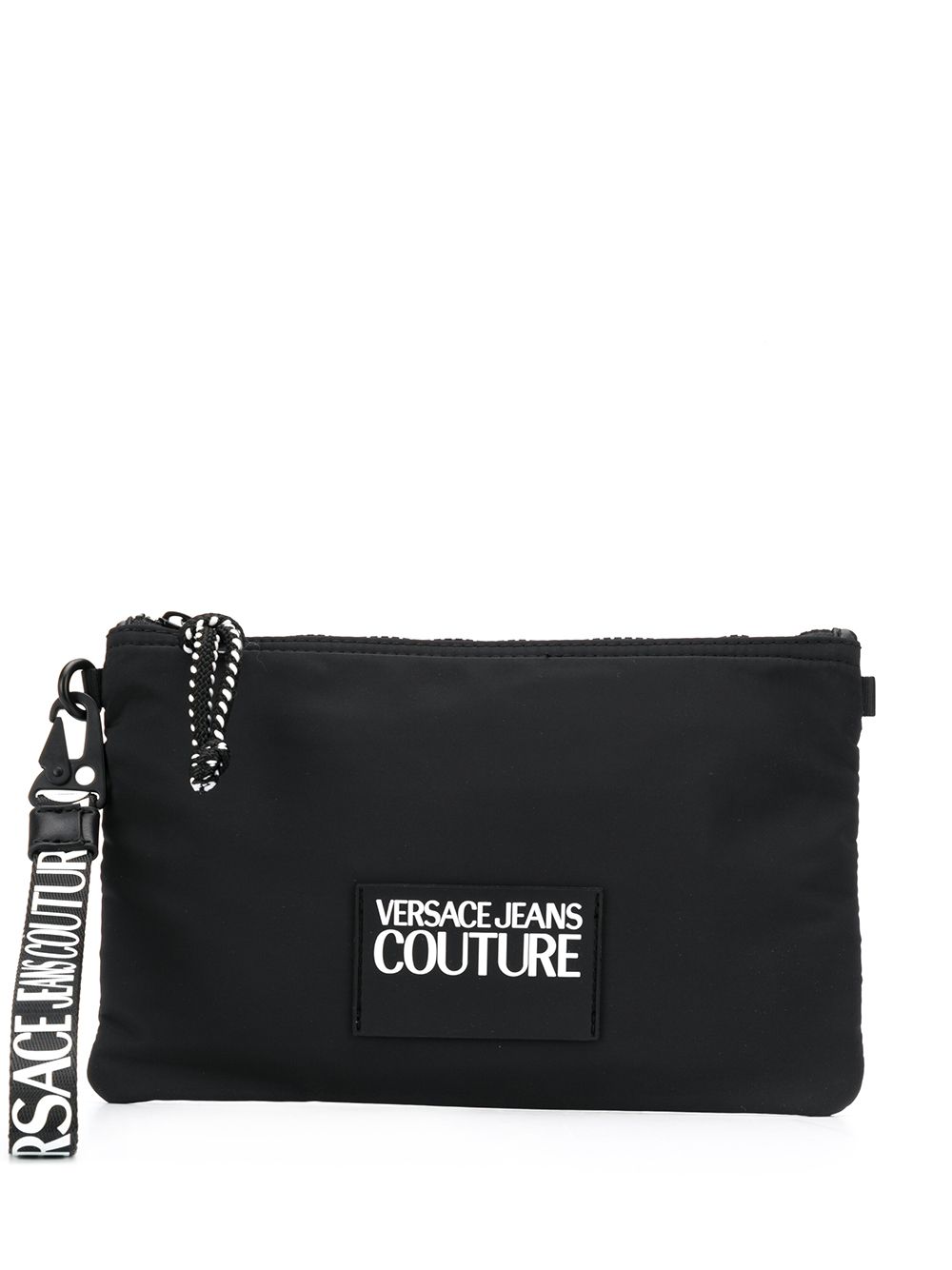 фото Versace jeans couture logo embroidered wash bag