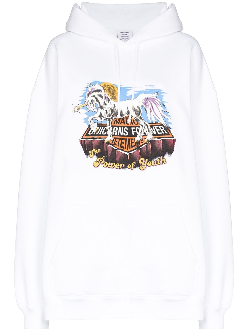 фото Vetements magic unicorn-print hoodie