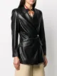Nanushka Blair vegan leather fitted blazer