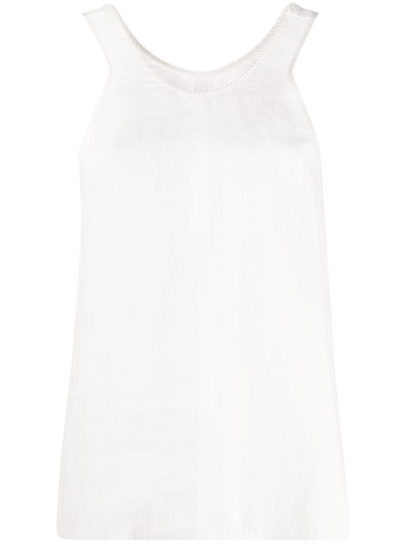 Forte Forte Scoop Neck Tank Top In White