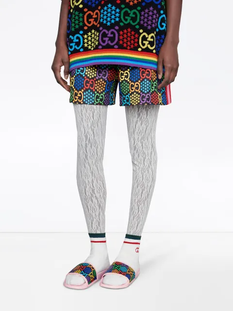 psychedelic gucci slides