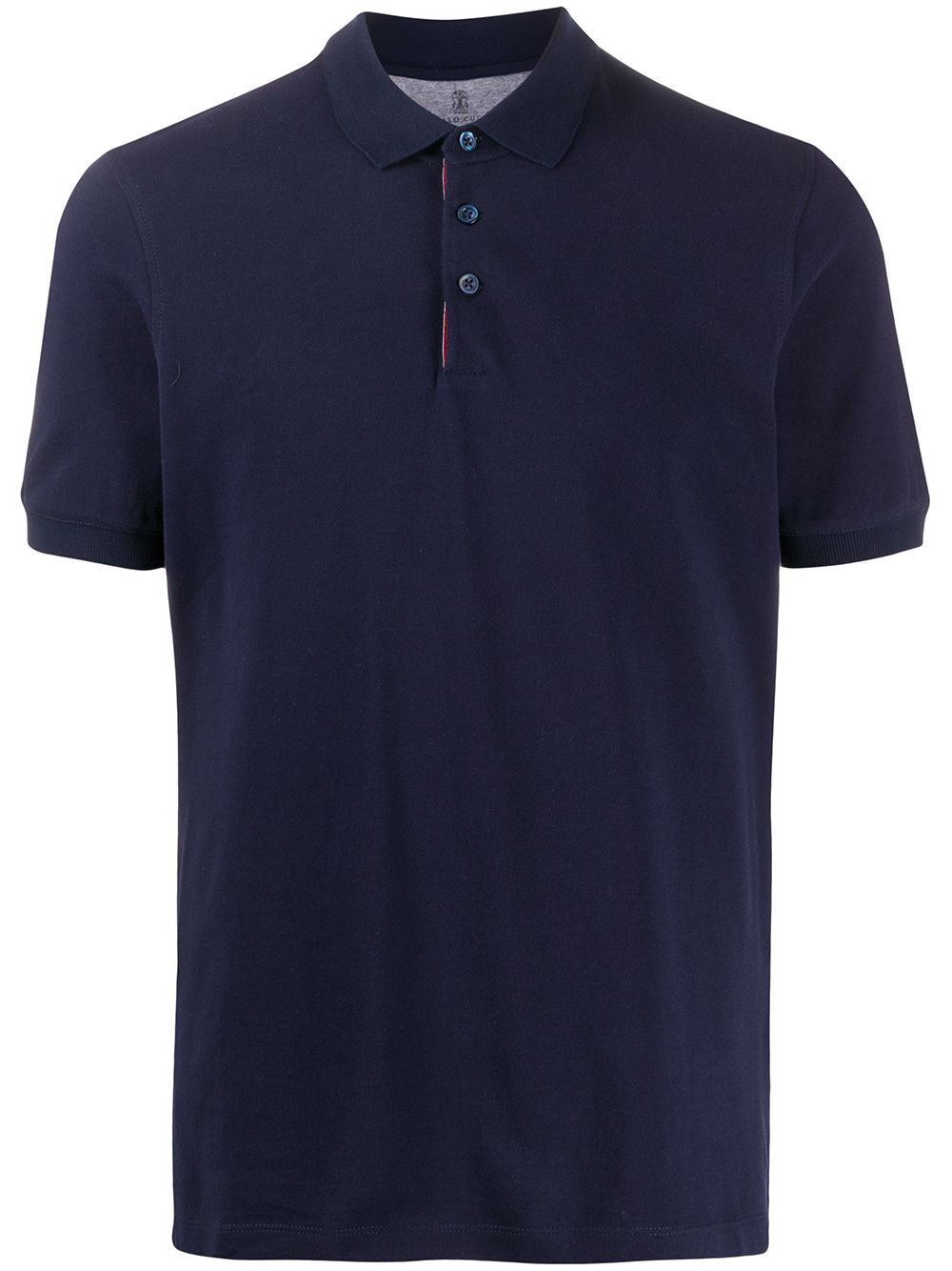 Brunello Cucinelli Short-sleeved Polo Shirt In Blue