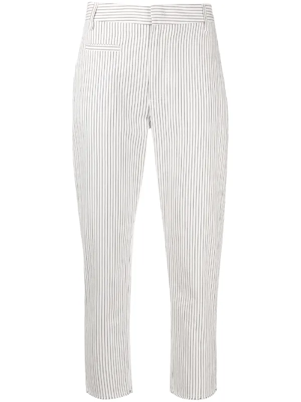 white pinstripe pants
