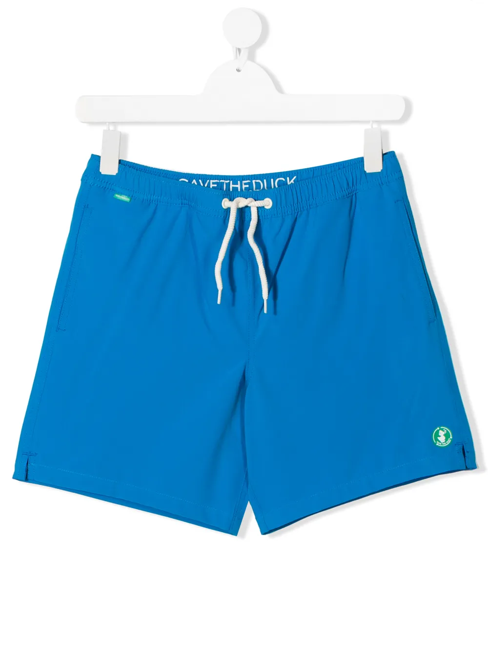 Save The Duck Kids' Elasticated Drawstring Shorts In Blue