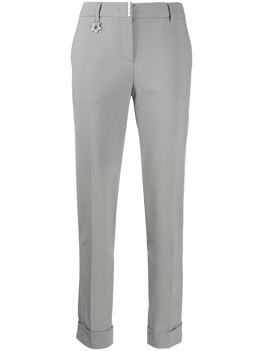 Lorena Antoniazzi Mid-rise Slim-fit Trousers In Grey