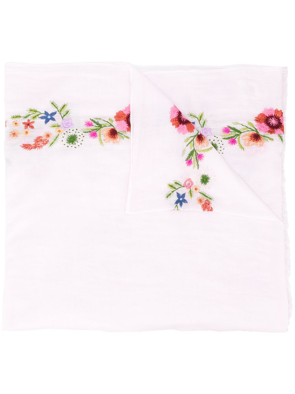 фото Faliero sarti floral-embroidered scarf