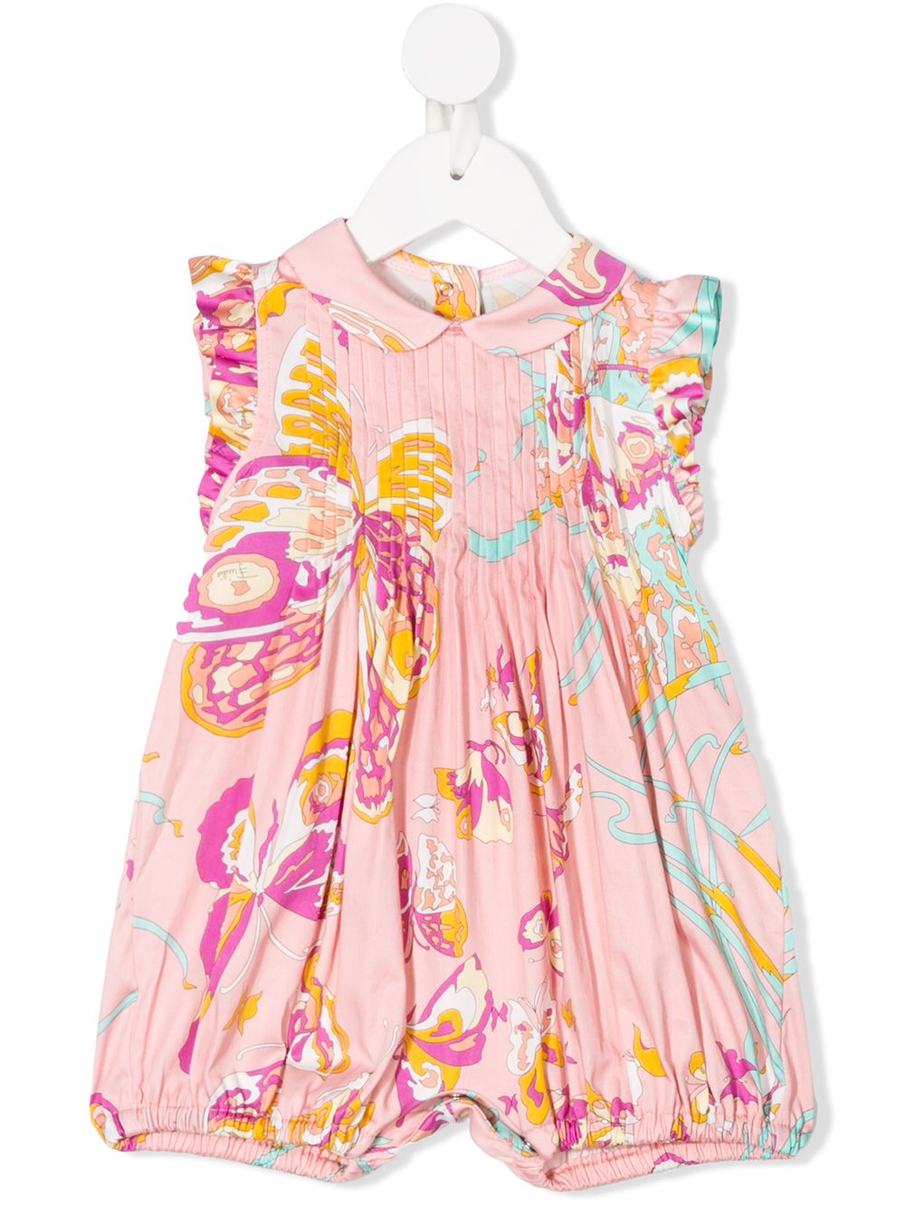 Emilio Pucci Junior Babies' Abstract Print Romper In 粉色