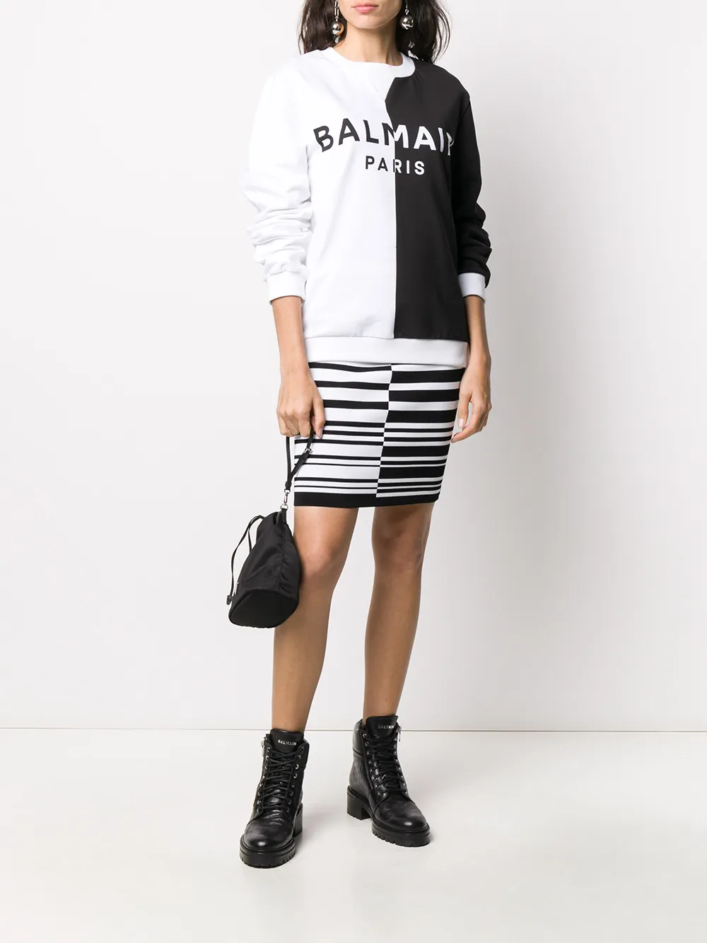 фото Balmain юбка-карандаш в полоску