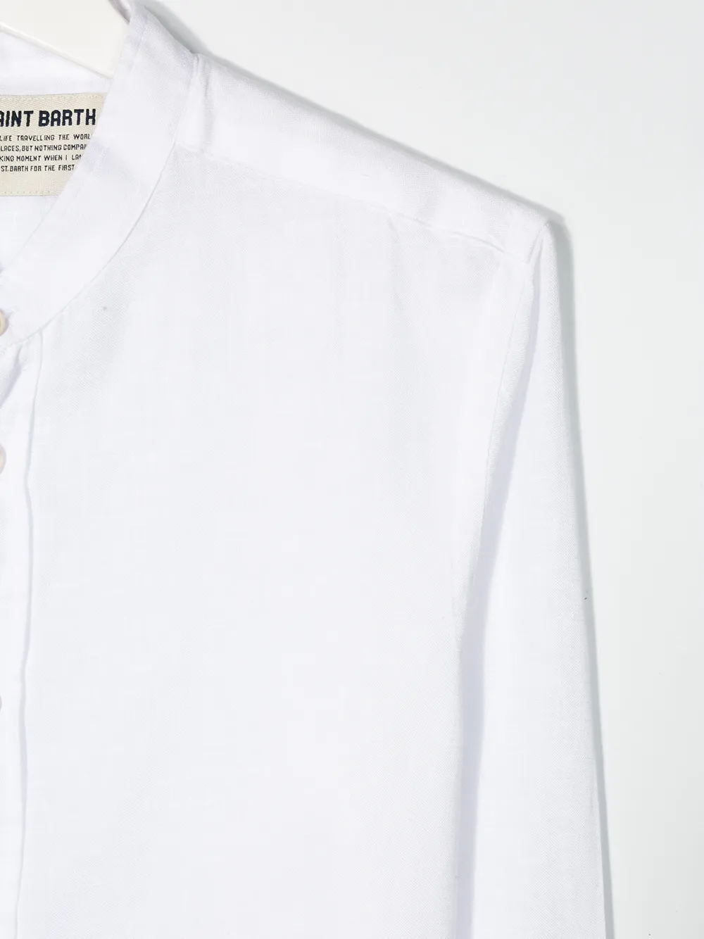 MC2 Saint Barth Kids TEEN Pati shirt met bandkraag Wit