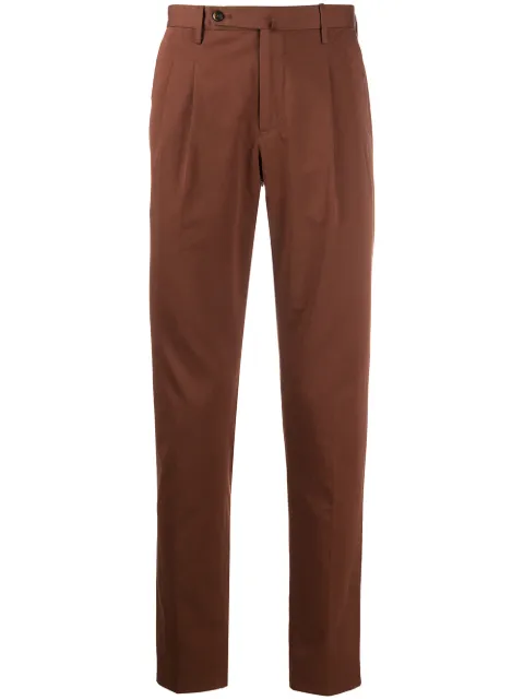 PT Torino straight fit double pleat trousers