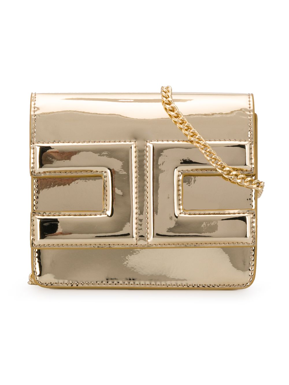 фото Elisabetta franchi la mia bambina metallic logo shoulder bag