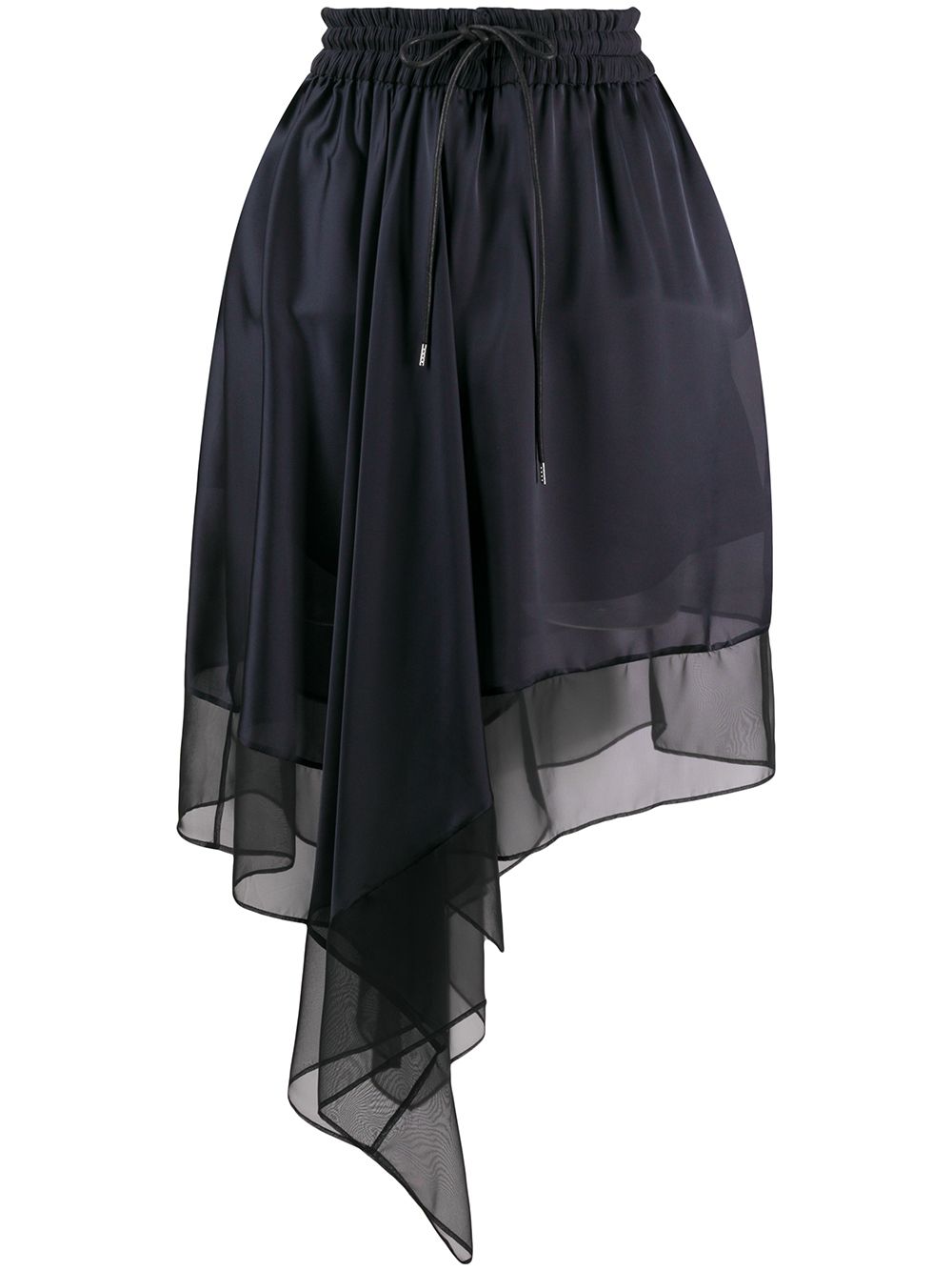 Sacai Draped Side Skirt In Blue