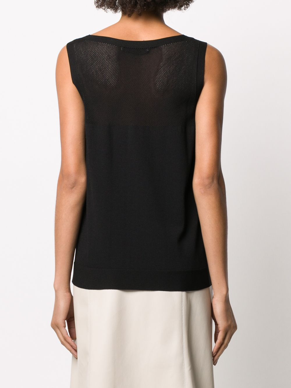 фото D.exterior mesh panelled vest top