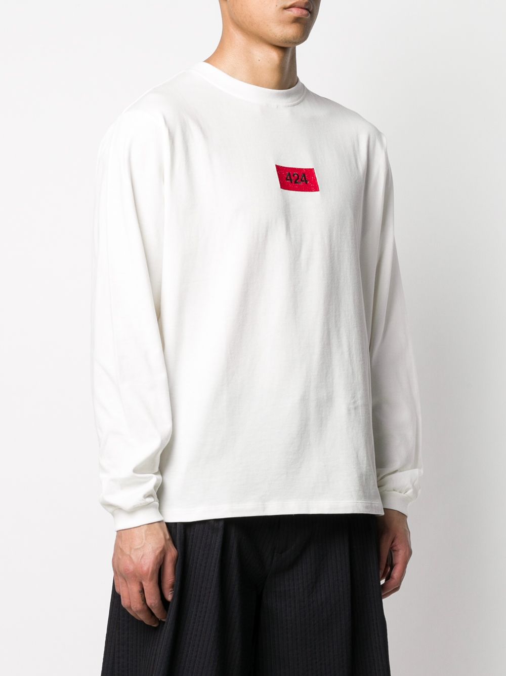 фото 424 logo embroidered oversized sweatshirt