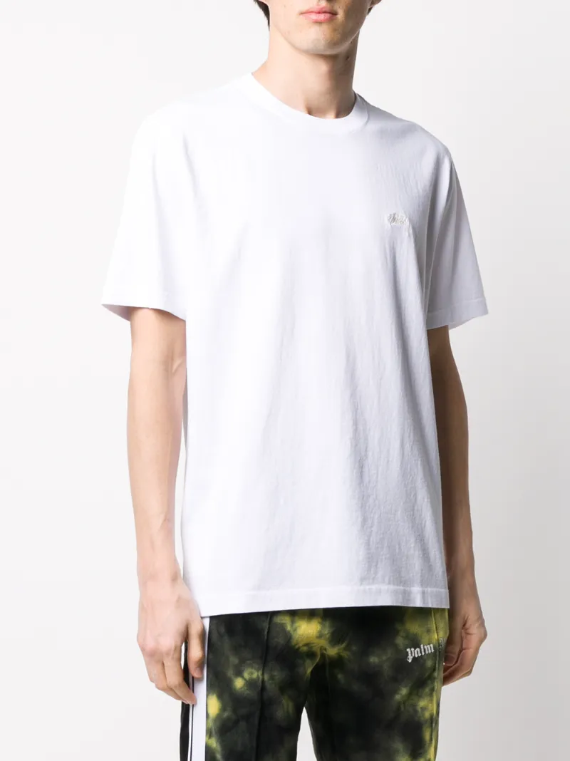 STUSSY EMBROIDERED LOGO T-SHIRT