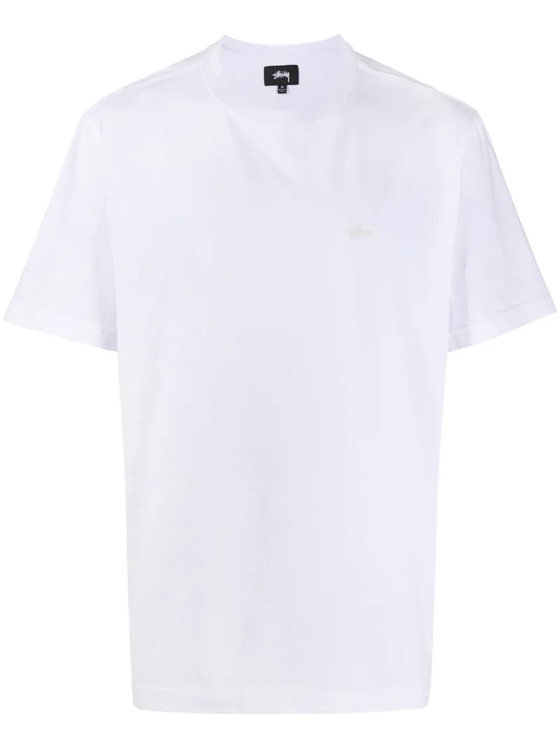 STUSSY EMBROIDERED LOGO T-SHIRT