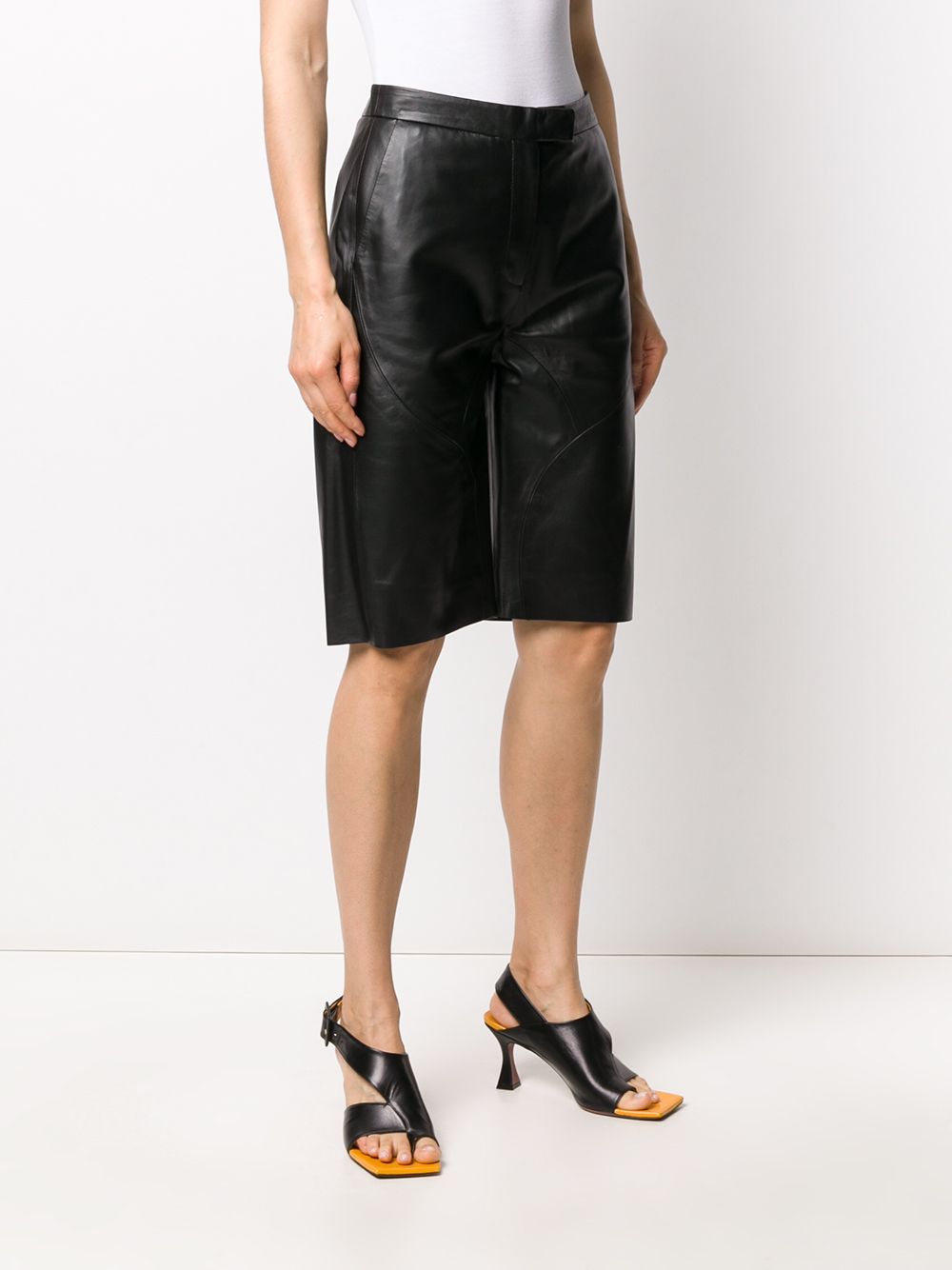 фото Frenken knee-length leather shorts