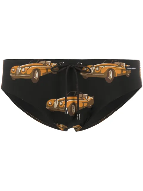 Dolce & Gabbana car print swimming trunks