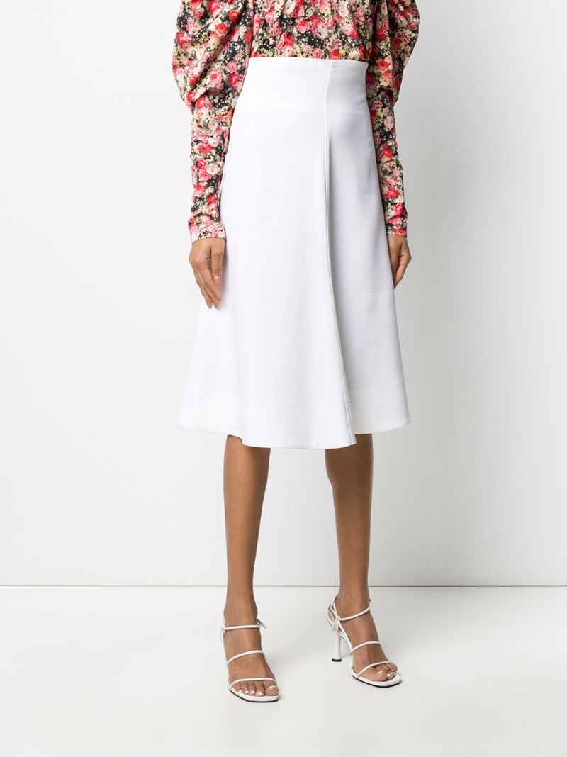 Shop Philosophy Di Lorenzo Serafini A-line Midi Skirt In White