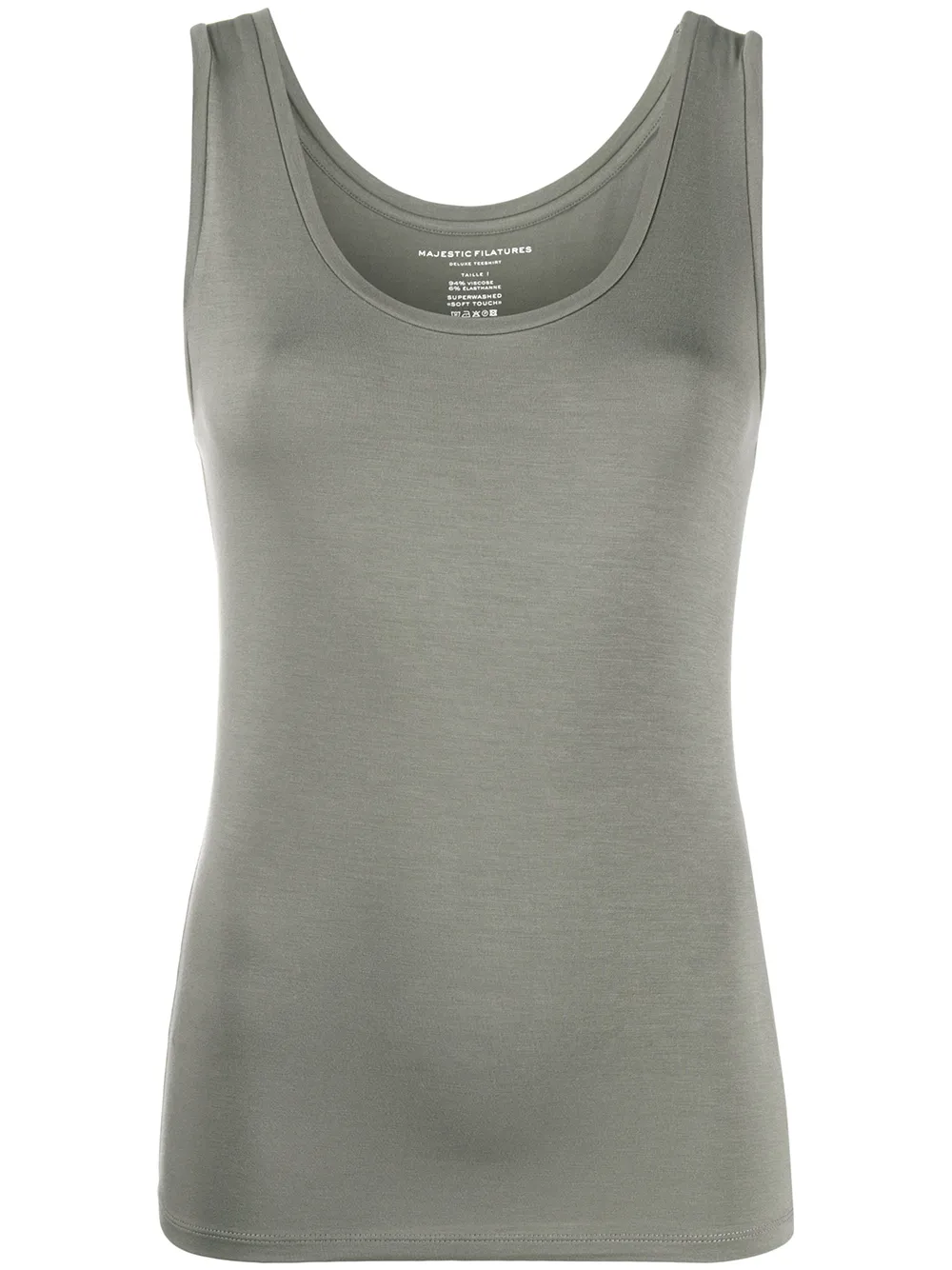 Majestic Filatures Effen tanktop Groen