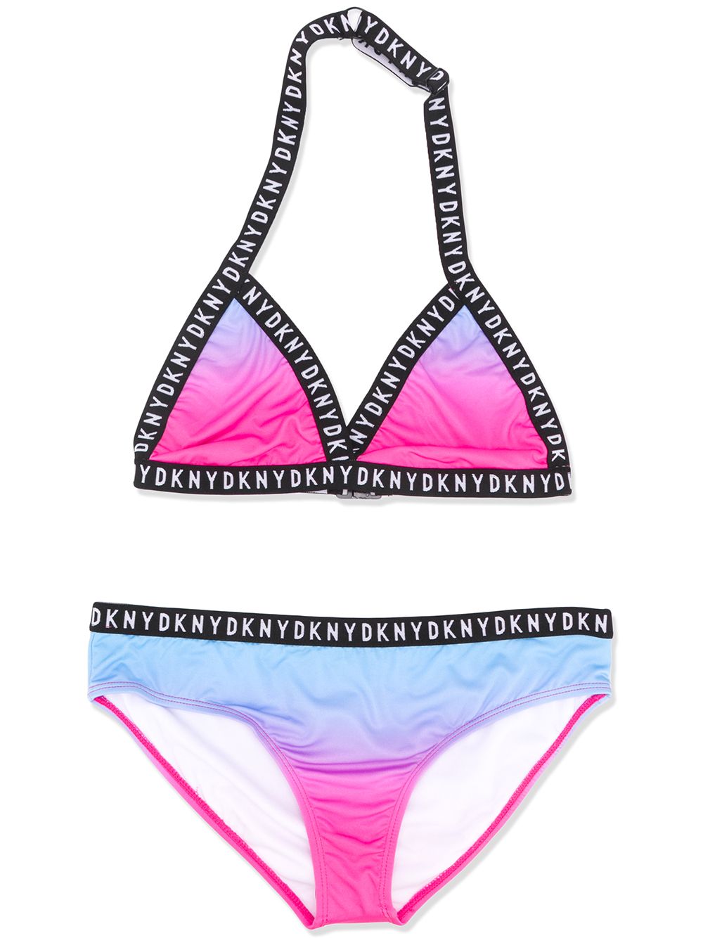 фото Dkny kids teen logo-tape ombré bikini