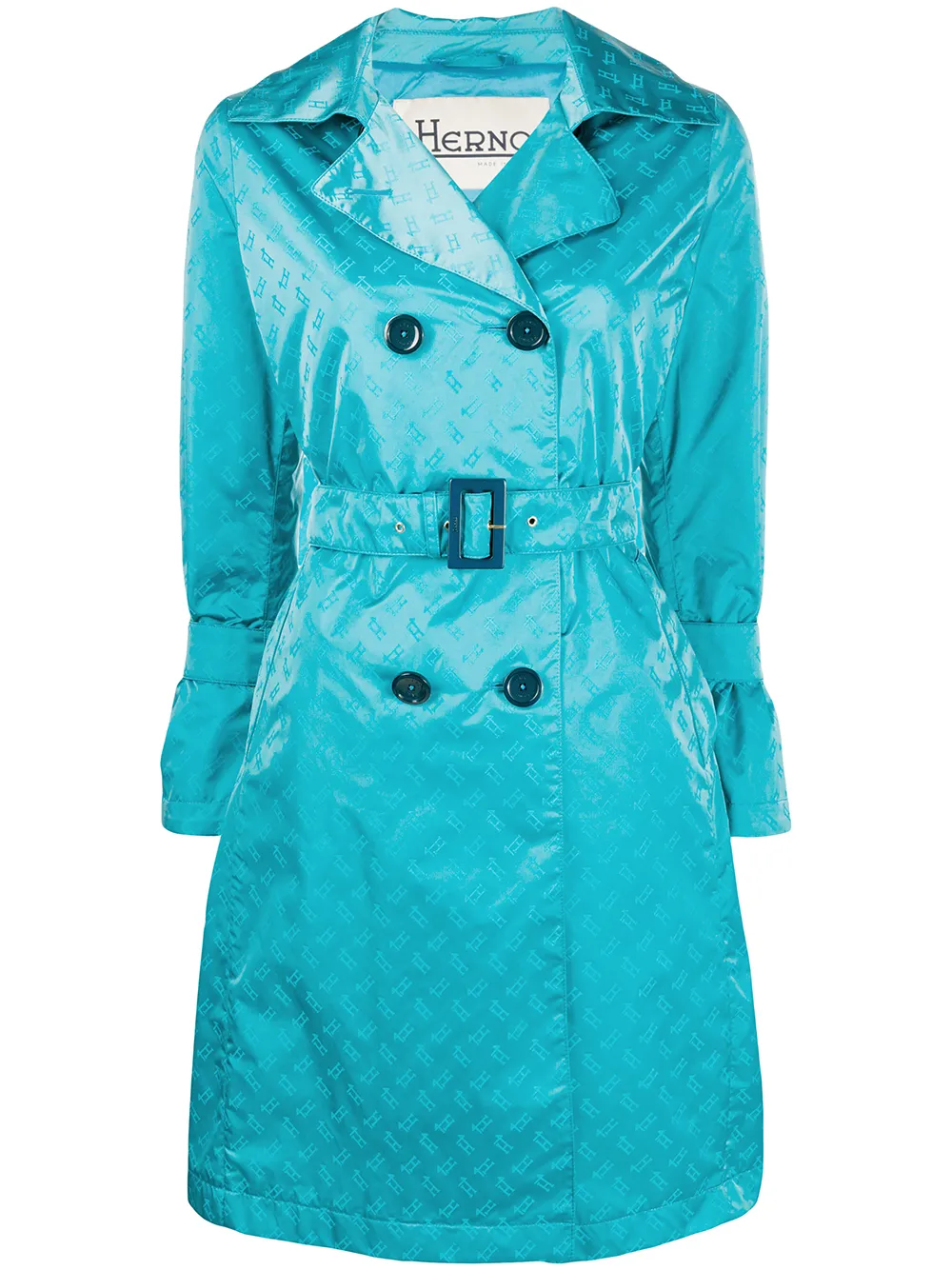 Herno Trenchcoat Mit Monogramm-Print x3sYv rH1l7 Herno Trenchcoat Mit Monogramm-Print x3sYv rH1l7