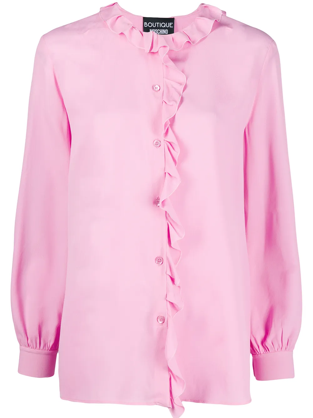 Boutique Moschino Bluse Mit Volants OBmvZ IPv7l Boutique Moschino Bluse Mit Volants OBmvZ IPv7l