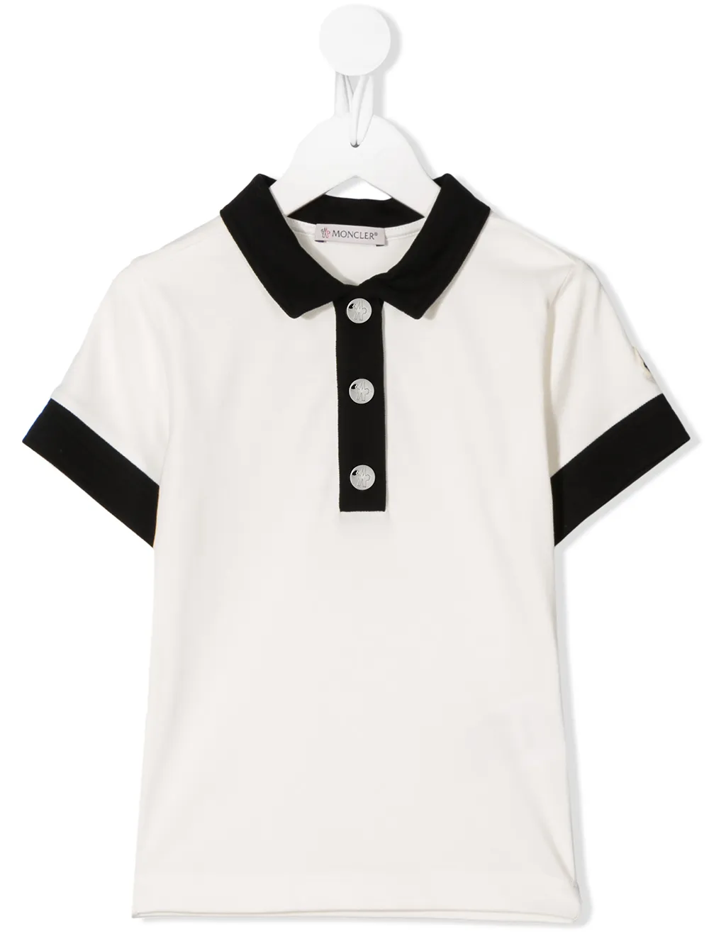 Moncler Kids contrast-trim polo shirt Moncler Kids contrast-trim polo shirt