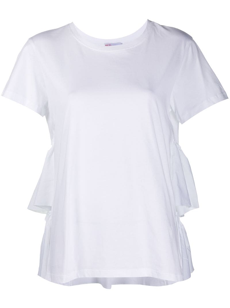 Shop Red Valentino Draped Short-sleeve T-shirt In White