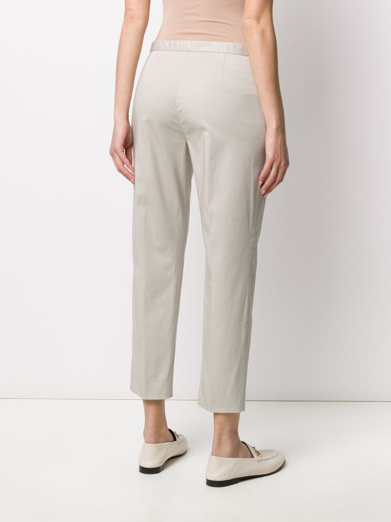 Shop Fabiana Filippi Cropped Tailored Trousers In Neutrals