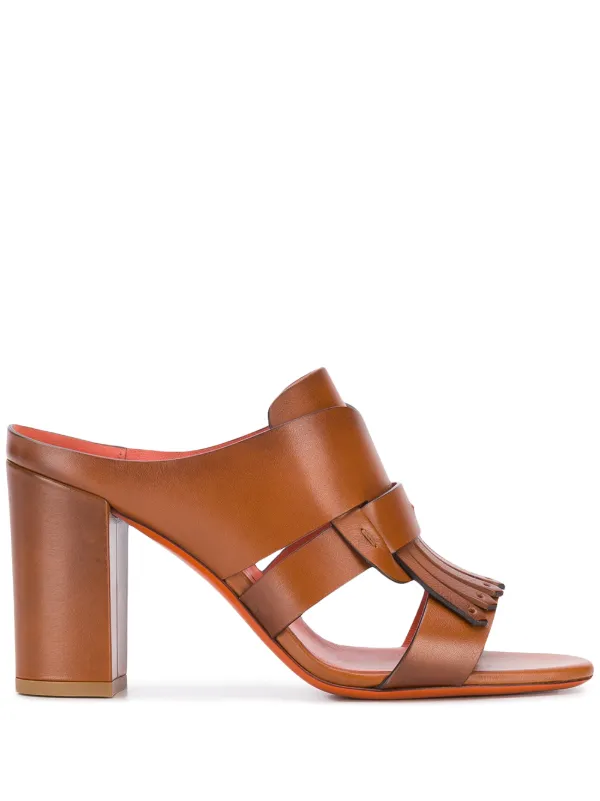 chunky heel mule