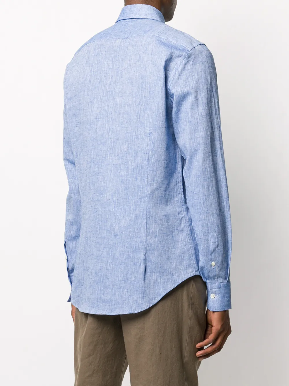 Dell'oglio Overhemd met knopen Blauw