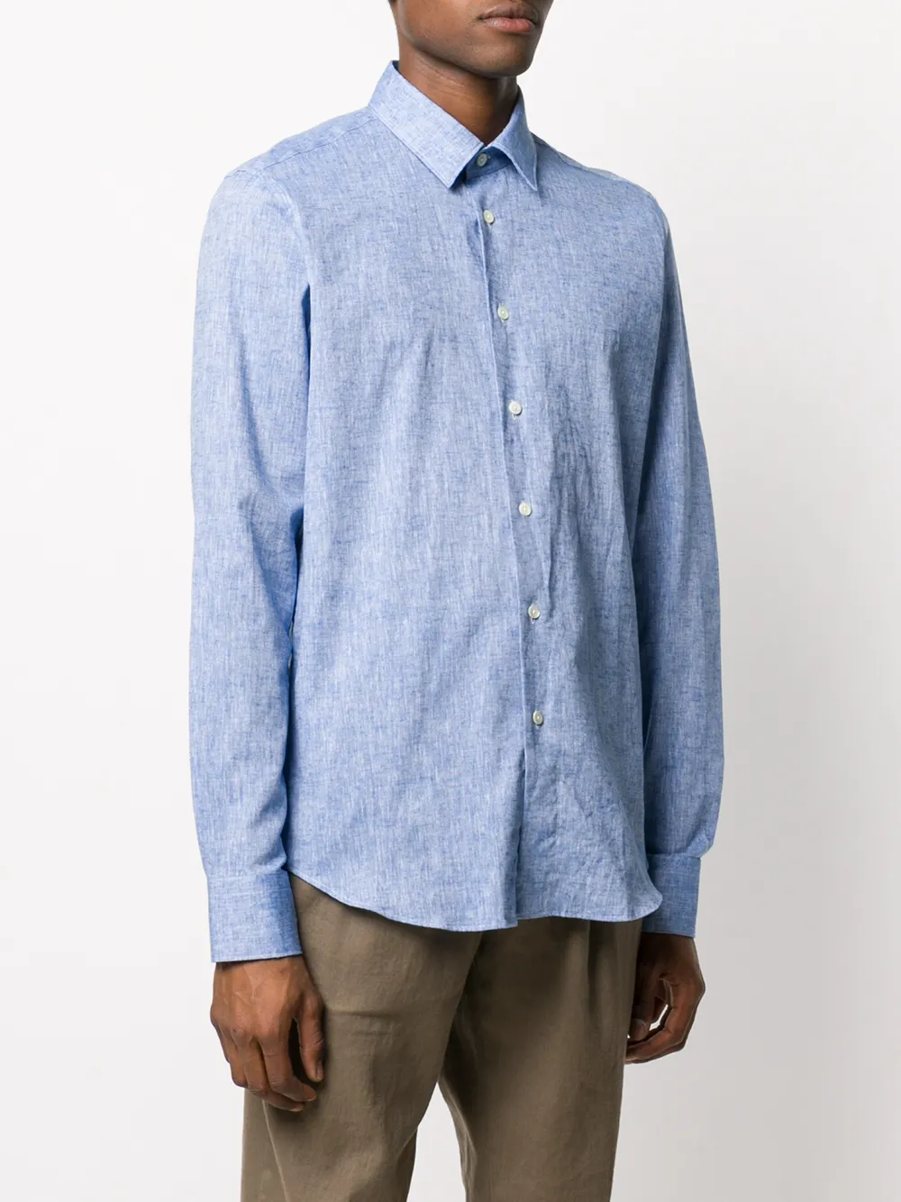 Dell'oglio Overhemd met knopen Blauw