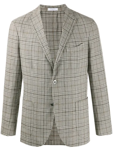 Boglioli plaid single-breasted blazer