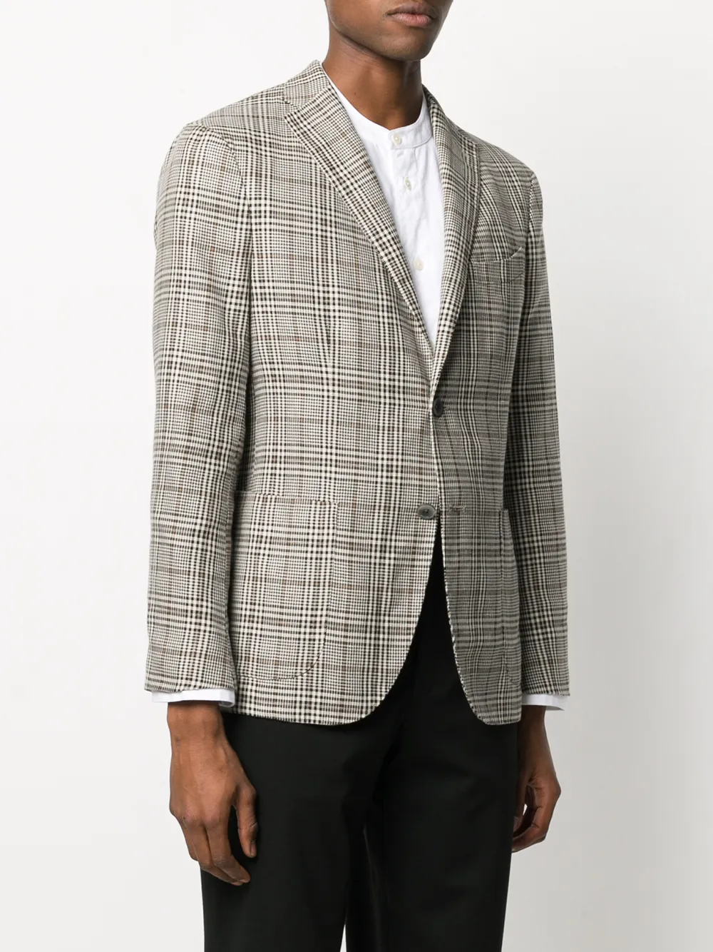  Boglioli Plaid Single-breasted Blazer - Neutrals 