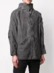 Stone Island reflective distressed parka jacket