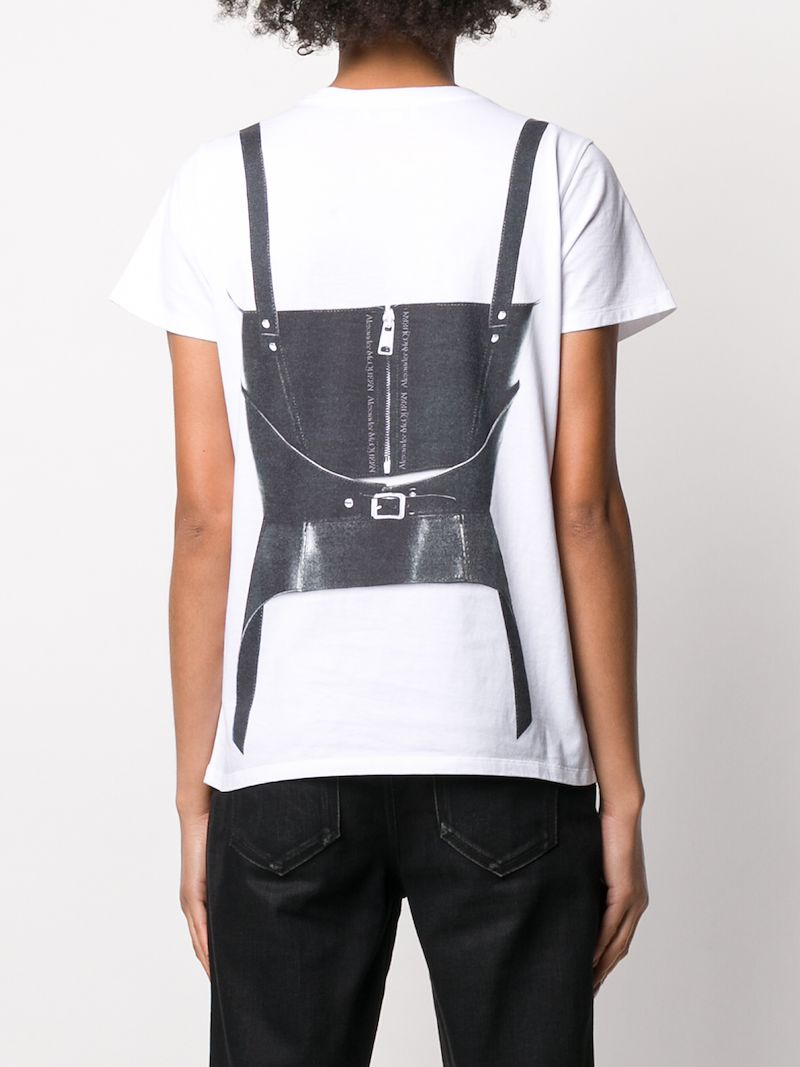 ALEXANDER MCQUEEN CORSET PRINT T-SHIRT