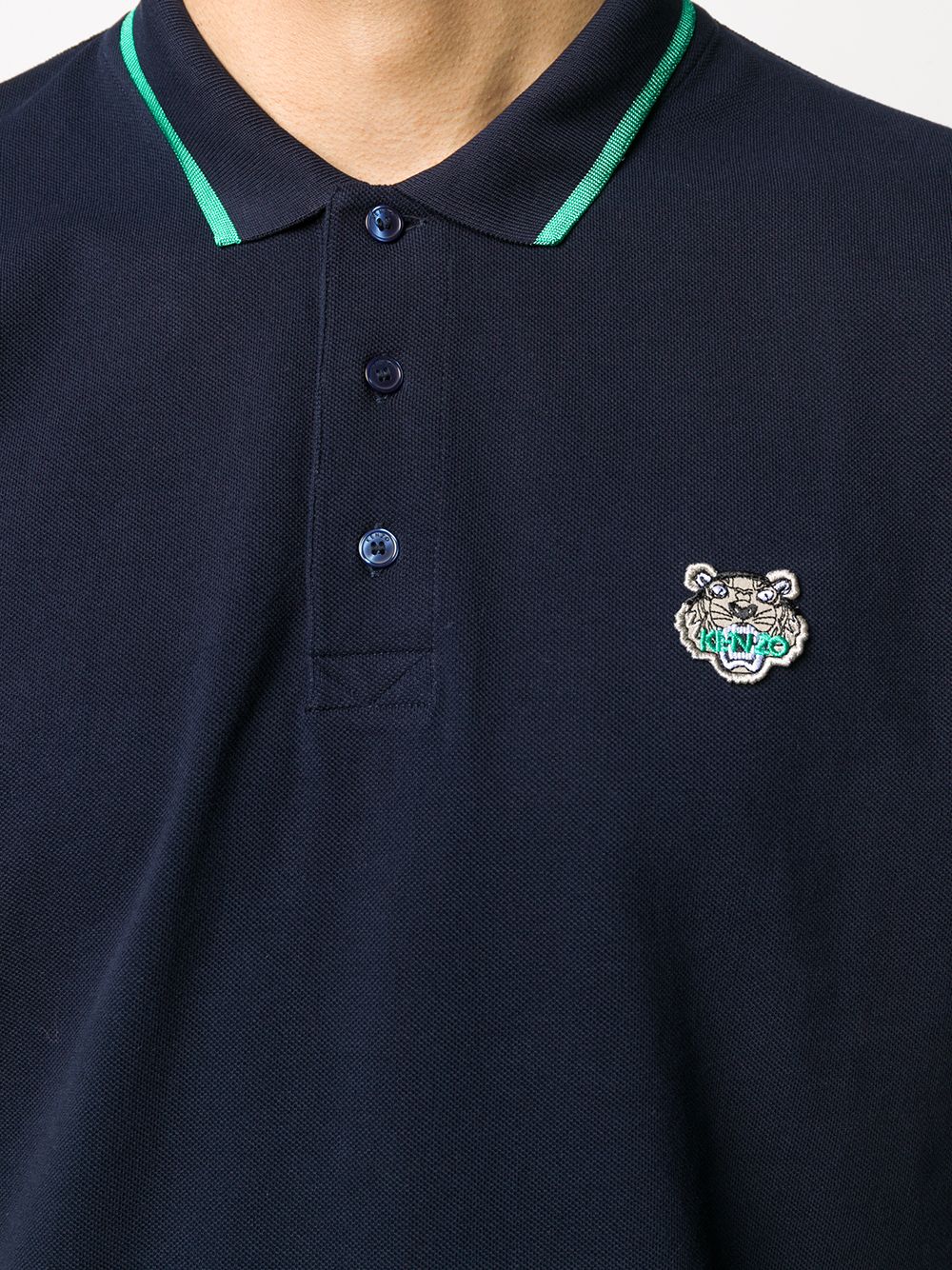 фото Kenzo tiger patch polo shirt