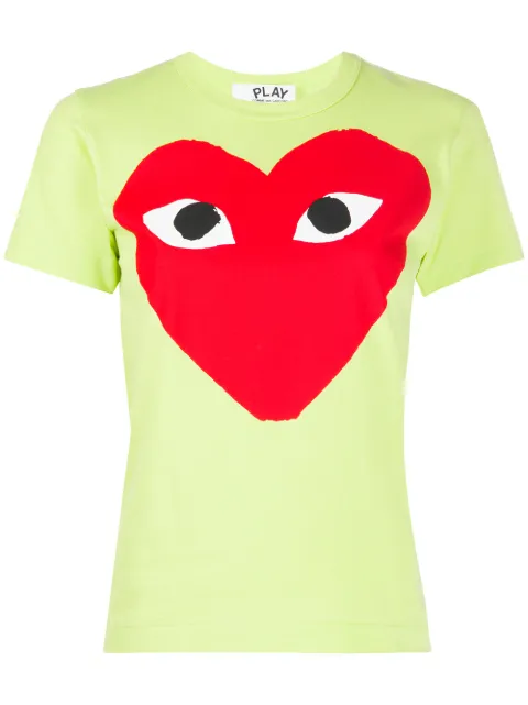 Comme Des Garçons Play heart print round neck T-shirt