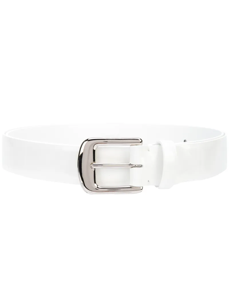 Click to view more detailed imagery on our partner's website Maison Margiela Patent Leather Belt In White