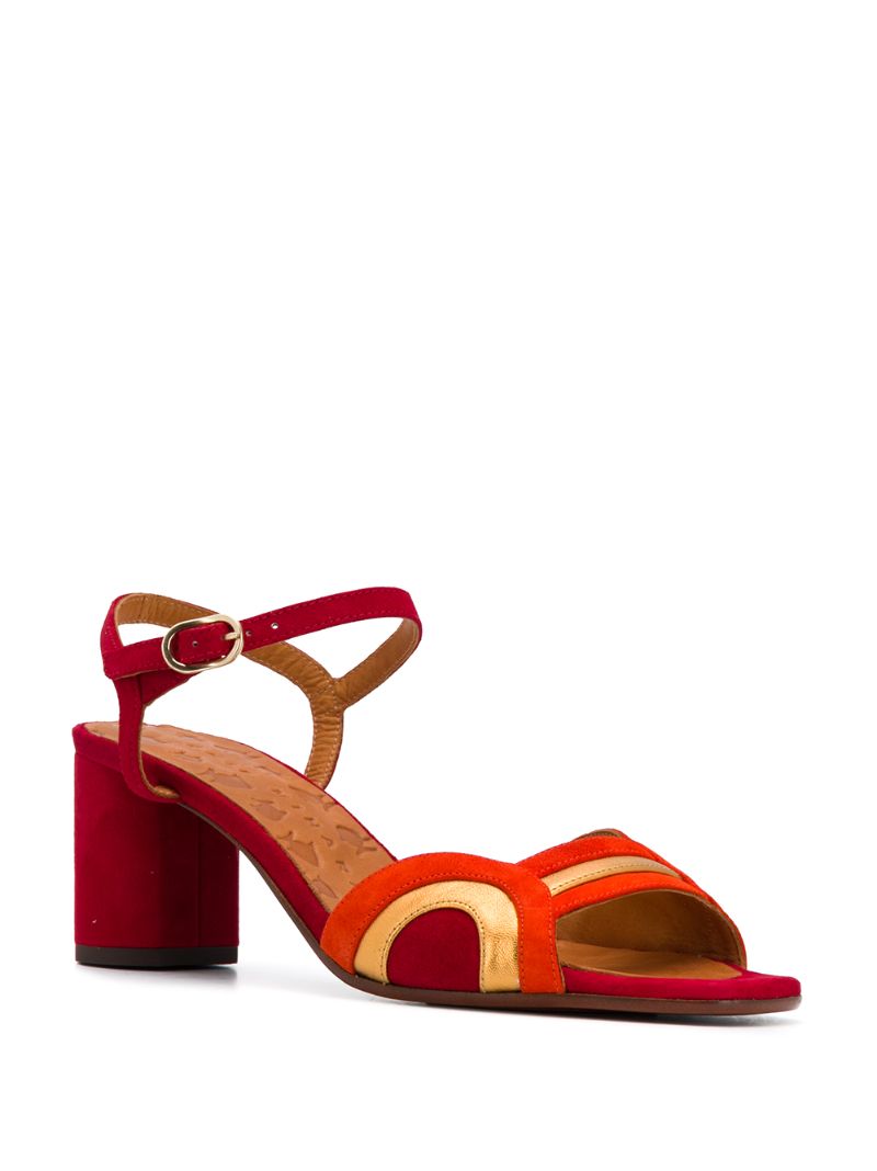 Shop Chie Mihara Contrast-panel Sandals In Orange