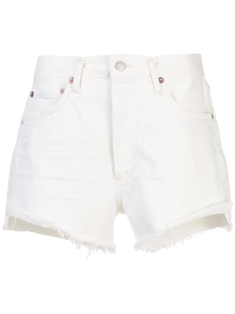 high waist cutoff denim shorts