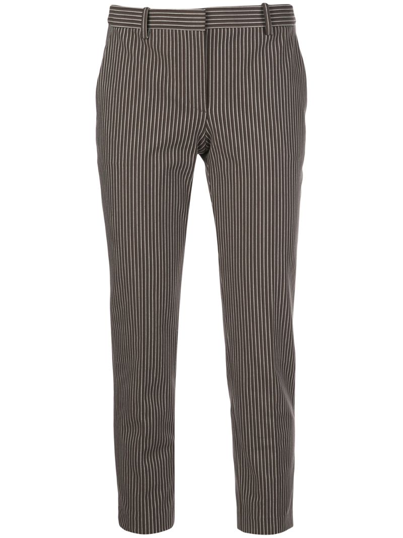 THEORY TAILORED STRIPED PRINT TROUSERS