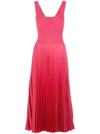 Theory Sleeveless Pleated Midi Dress 